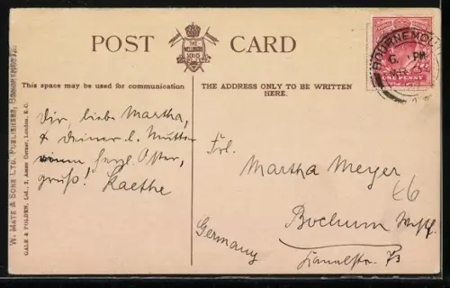 AK Bournemouth, Invalids Walk, Boscombe Gardens