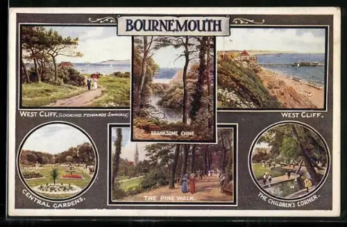 AK Bournemouth, West Cliff, Central Gardens, The Pine Walk, The Children`s Corner