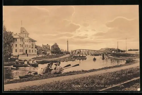 AK Bude, Falcon Hotel and Bridge
