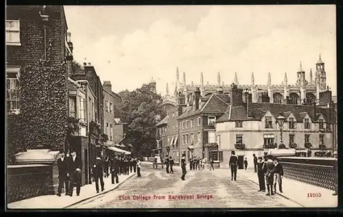 AK Eton, View of Eton College from Barnspool Bridge