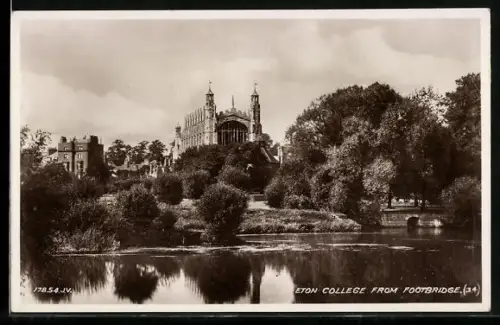 AK Eton, View of Eton College from Footbridge