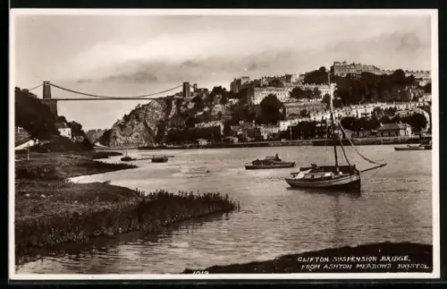 AK Clifton /Bristol, Suspension Bridge from Ashton Meadows