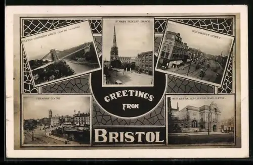 AK Bristol, St. Mary Redcliff Church, Old Market Street, Tramway Center, New Art Gallery