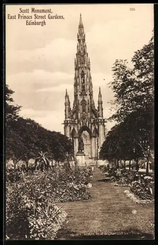AK Edinburgh, Scott Monument, East Princes Street Gardens
