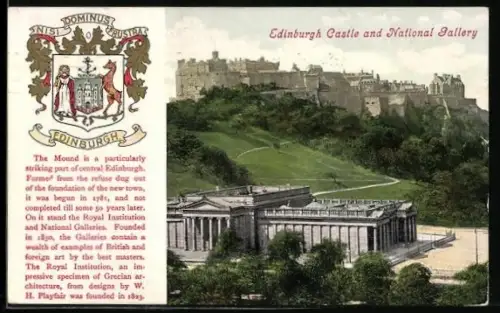 AK Edinburgh, Castle and National Gallery