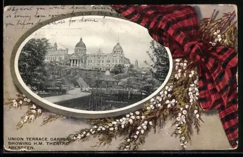 AK Aberdeen, Union Terrace Gardens, Showing H. M. Theatre