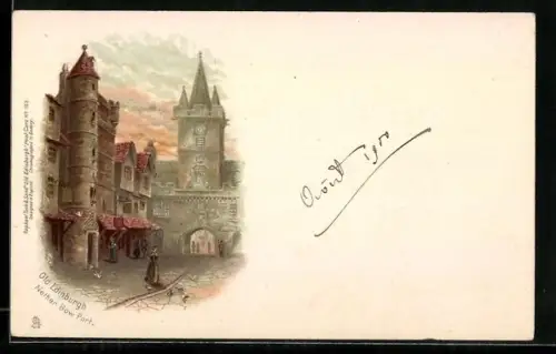 Lithographie Edinburgh, Nether Bow Port