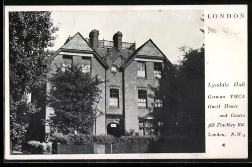 AK London, Lyndale Hall, German YMCA, Guest House and Centre, 368 Finchley Rd.