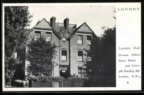 AK London, Lyndale Hall, German YMCA, Guest House and Centre, 368 Finchley Rd.