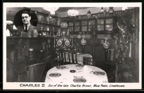 AK Blue Posts, Limehouse, Charles II, Son of the late Charlie Brown