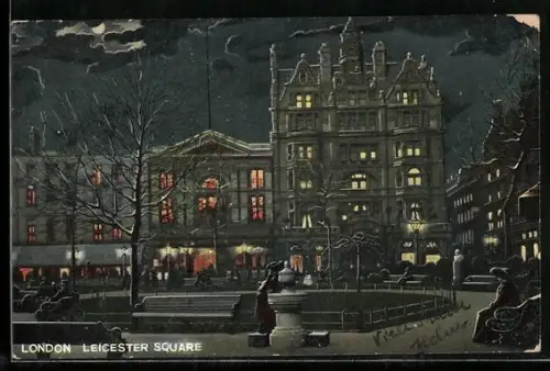 Künstler-AK London, Leicester Square