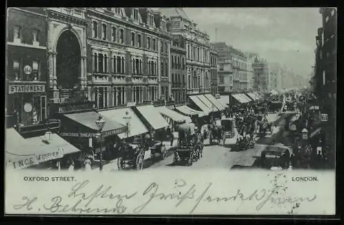 AK London, Treiben in der Oxford Street