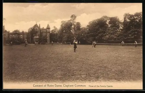 AK Clapham Common, Convent of Notre Dame, Three of the Tennis Courts