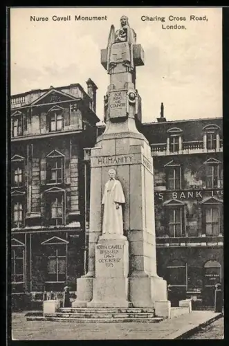 AK London, Nurse Cavell Monument in Charing Cross Road