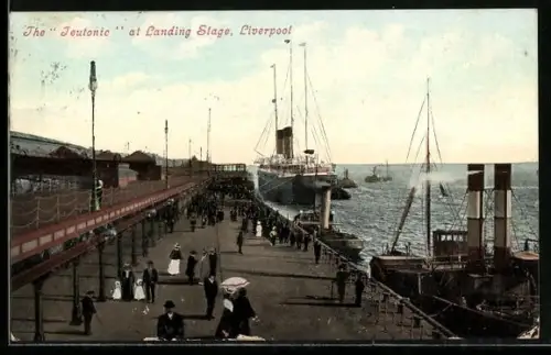 AK Liverpool, The Teutonic at Landing Stage
