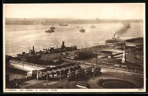 AK Liverpool, The Mersey & Landing Stage