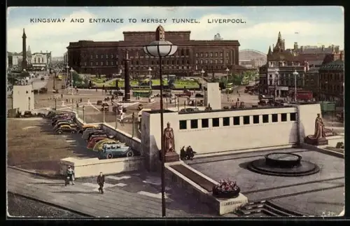 AK Liverpool, Kingsway and entrance to Mersey Tunnel