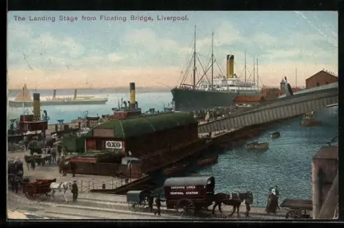 AK Liverpool, The Landing Stage from Floating Bridge