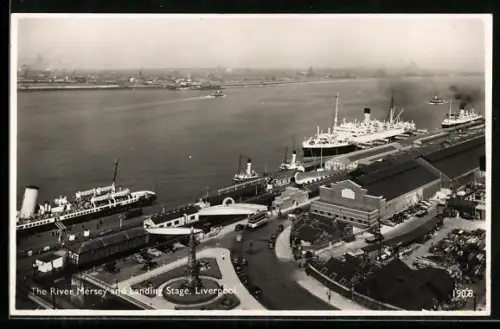 AK Liverpool, The River Mersey and Landing Stage