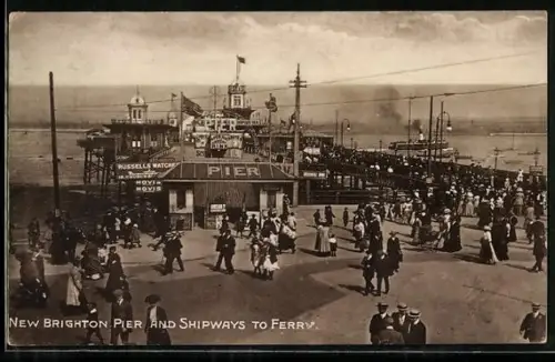 AK New Brighton, Pier and Shipways to Ferry