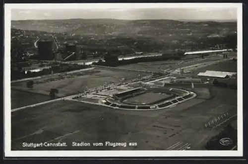 AK Stuttgart-Cannstatt, Stadion vom Flugzeug aus gesehen