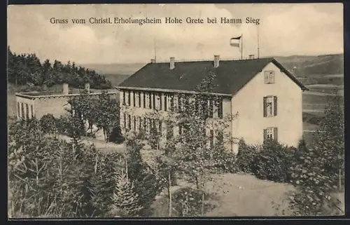 AK Pracht, Christliches Erholungsheim Hohe Grete bei Hamm Sieg