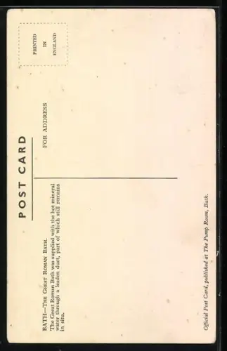 AK Bath, The Great Roman Bath