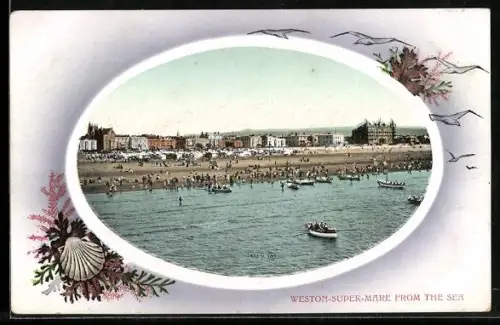 AK Weston-Super-Mare, View from the Sea