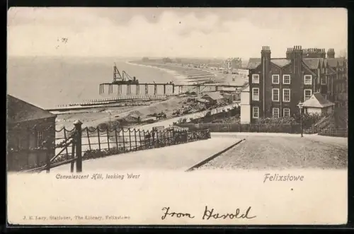 AK Felixstowe, Convalescent Hill, looking West