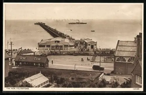 AK Felixstowe, The Pier, Dampfschiff