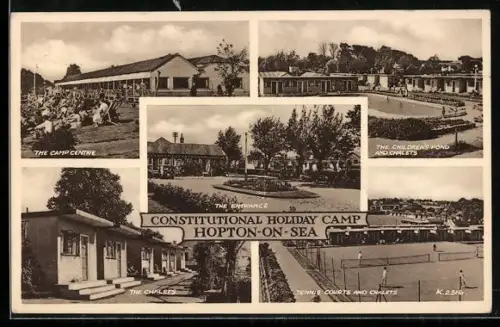 AK Hopton-on-Sea, Constitutional Holiday Camp, The Camp Centre, The Chalets, The Entrance