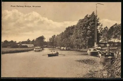 AK Wroxham, View from Railway Bridge