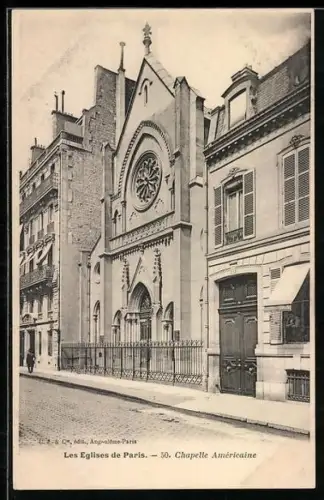 AK Paris, Chapelle Américaine /Église anglicane Saint-Michael, Rue d`Aguesseau
