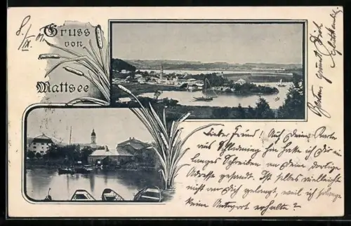 AK Mattsee, Totalansicht und Teilansicht mit Wasserpartie