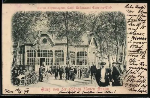 AK Wien, Café-Restaurant Touring-Club, Bes. Anton Eisenwagen, Am Praterspitz