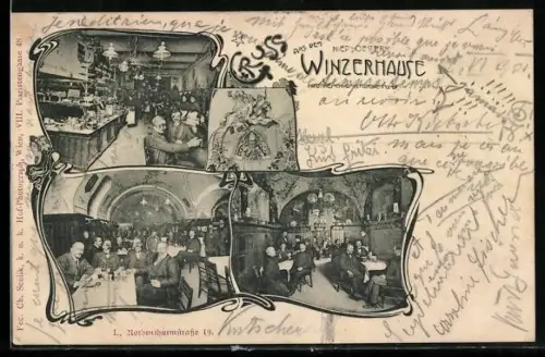 AK Wien, Restaurant Nied.-Oesterr. Winzerhaus, Rothenthurmstrasse 19
