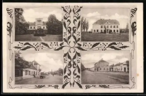 AK Süssenbrunn /N.-Oe., Strassenpartien und Villa mit Anlagen