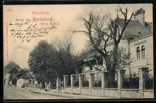 AK Wien-Hütteldorf, Gebäudeansicht in der Linzer Strasse
