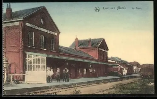 AK Comines / Nord, La Gare, Bahnhof