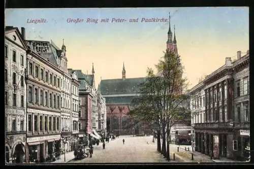 AK Liegnitz, Grosser Ring mit Peter- und Paulkirche