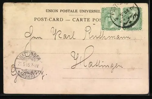 Lithographie Port Said, Village arabe