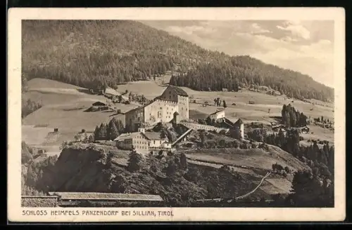 AK Panzendorf, Ortsansicht mit Schloss Heimfels