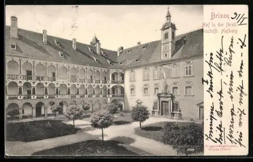 AK Brixen, Hof in der fürstl. bischöfl. Hofburg