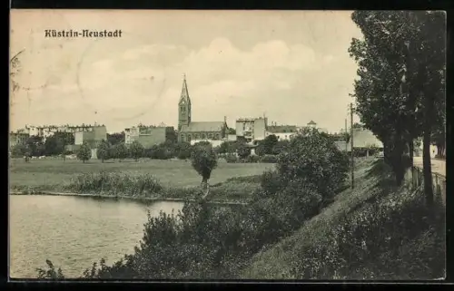 AK Cuestrin / Kostrzyn-Neustadt, Ortsansicht