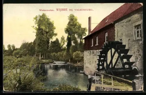 AK Valkenburg, Wijbre bij Valkenburg, Watermolen, Partie mit Wassermühle