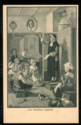 Künstler-AK Aus Schiller`s Jugend