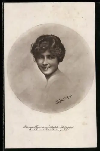 AK Prinzessin Franziska zu Hohenlohe-Schillingsfürst, Braut von Erzherzog Max