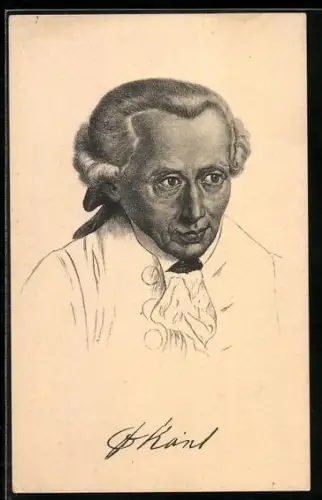 AK Portrait vom Philosophen Immanuel Kant
