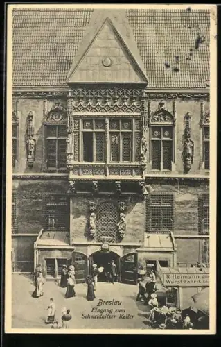 AK Breslau, Eingang in den Schweidnitzkeller