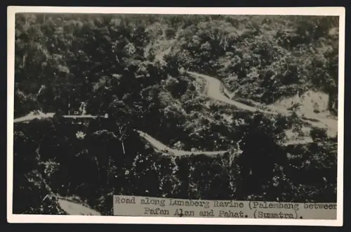 Fotografie Ansicht Palembang, Road along Lunaberg Ravine between Pafan Alan and Pahat, Sumatra